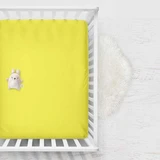 Sheet with elastic, 95x65 cm, Yellow, Tuxi