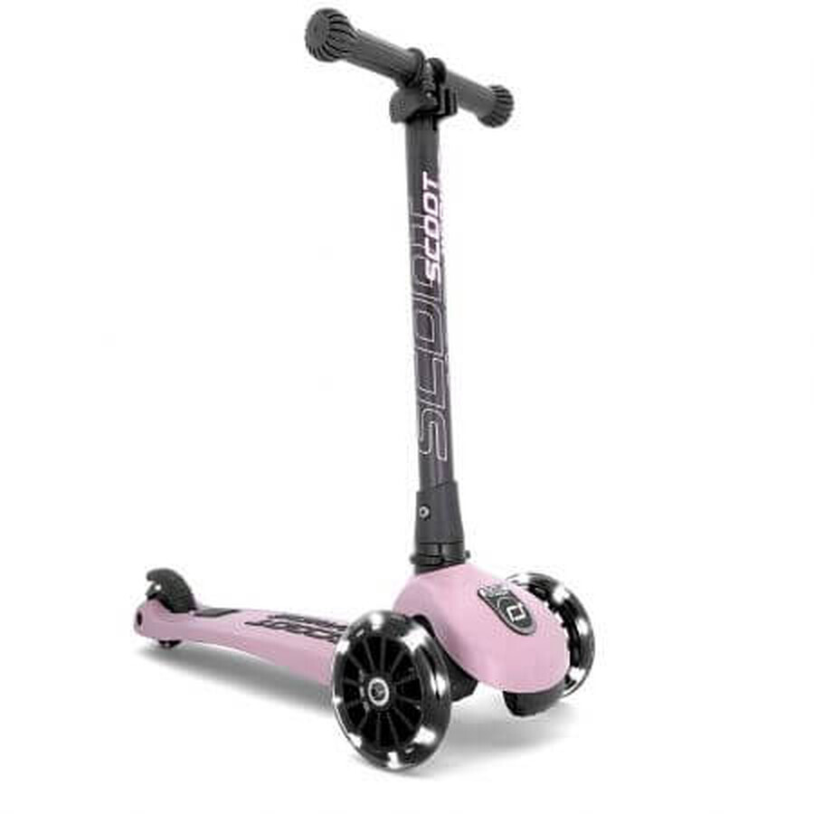 Highwaykick 3, scooter pour enfants réglable et pliable avec roues lumineuses, 3 - 6 ans, Rose, Scoot &amp; Ride