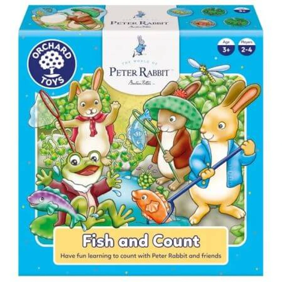 Jeu éducatif poisson et compte Pierre Lapin, 3-6 ans, Verger