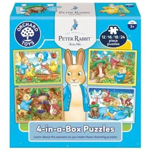 Set of 4 Peter Rabbit puzzles, 3+ years, Orchard