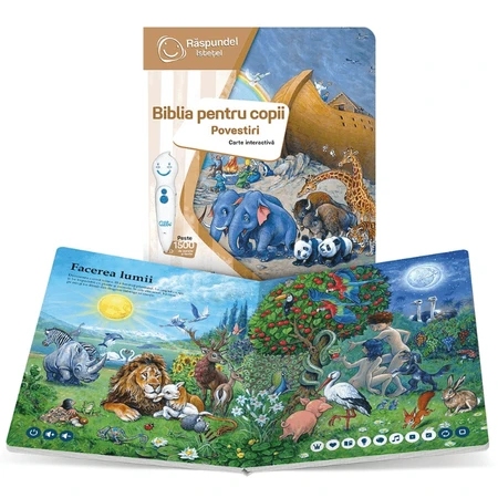 Interactive book Bible for children stories, +4 years, Raspundel Istetel