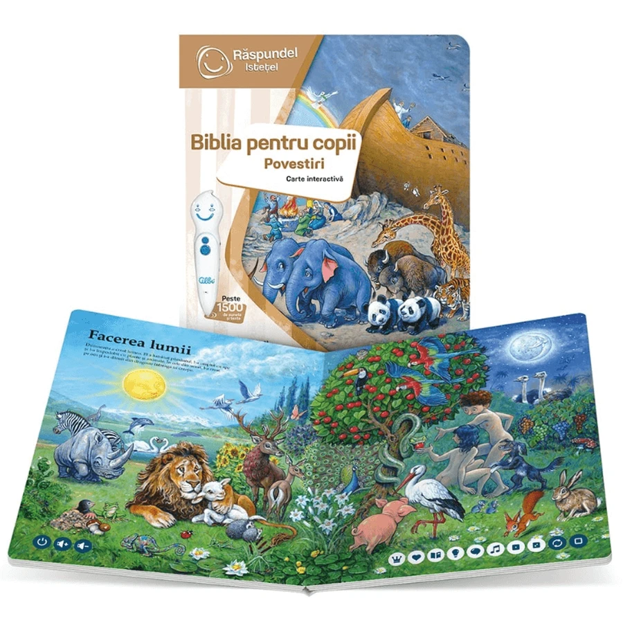 Interactive book Bible for children stories, +4 years, Raspundel Istetel