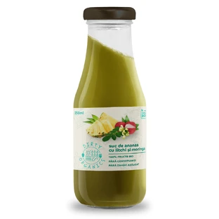 Biologisch ananassap met lychee en moringa, 250 ml, Dirty Organics