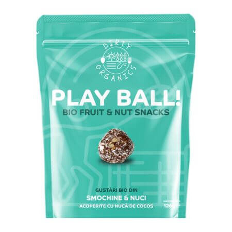 Organic fig and walnut snacks coated with coconut, 126 g, Dirty Organics