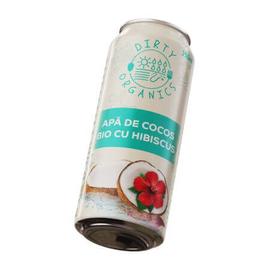Cumpără Apa de cocos Bio cu Hibiscus, 250 ml, Dirty Organics Apa de cocos Bio cu Hibiscus, 250 ml, Dirty Organics