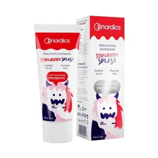 Toothpaste with strawberries and probiotics for children, 50 ml, Nordics