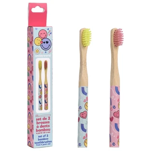 Smiley-Zahnbürsten-Set, 2 Stück, Take Kare