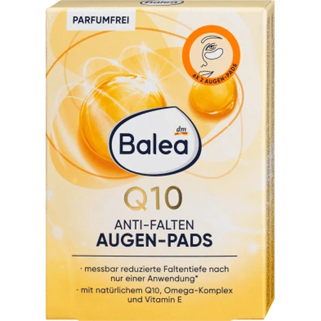 Balea Almohadillas para ojos antiarrugas Q10, 12 piezas