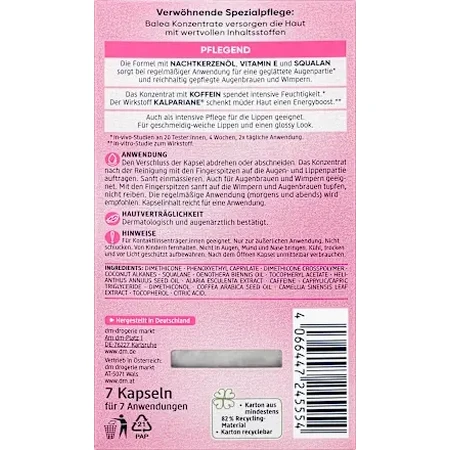 Balea Suero concentrado para ojos y labios, 7 unidades