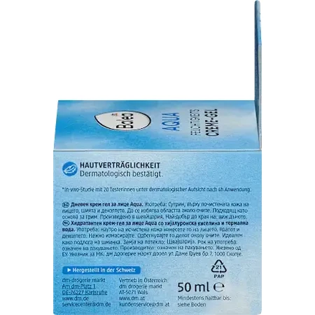 Balea Crème visage à l'acide hyaluronique et à l'eau thermale, 50 ml