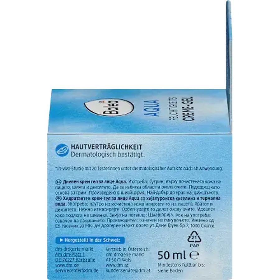 Balea Crème visage à l'acide hyaluronique et à l'eau thermale, 50 ml