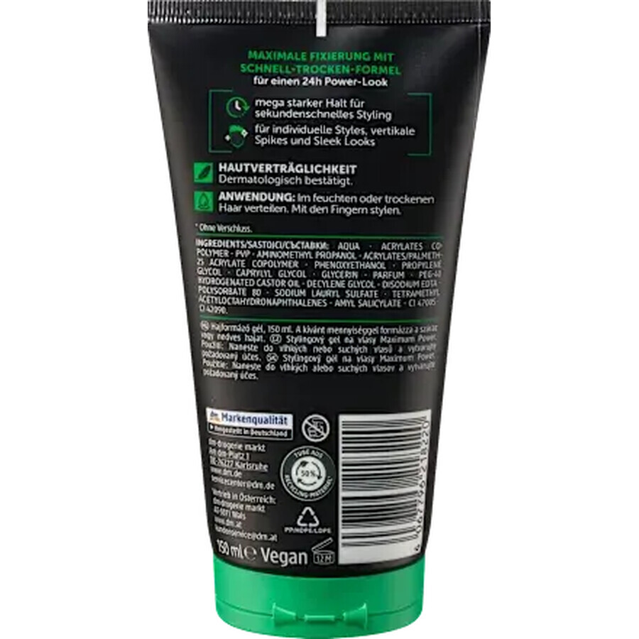 Balea MEN Gel de păr cu fixare maximă, 150 ml