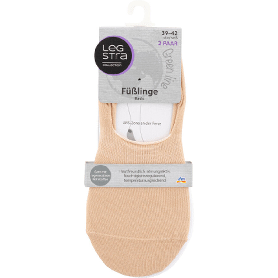Legstra Short socks size 39-42 cream and white, 2 pcs