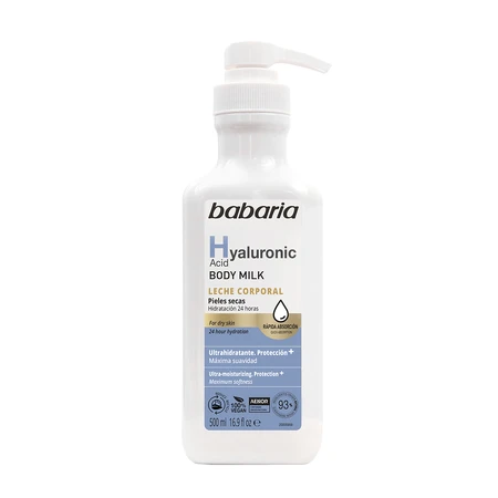 Babaria Lichaamsmelk met hyaluronzuur, 500 ml