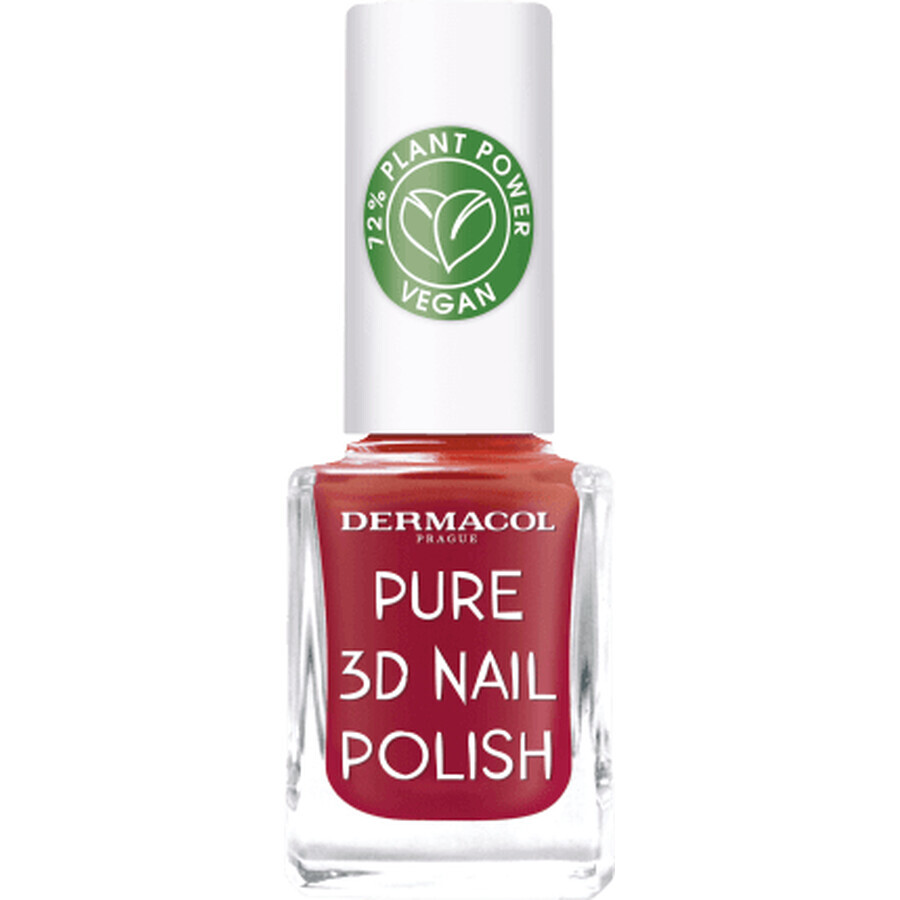 Dermacol Pure 3D nail polish 04 Poppy Red, 11 ml