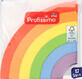 Profissimo 3-layer rainbow napkins, 12 pcs