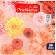 Profissimo 3-layer paper napkins with red floral pattern, 20 pcs