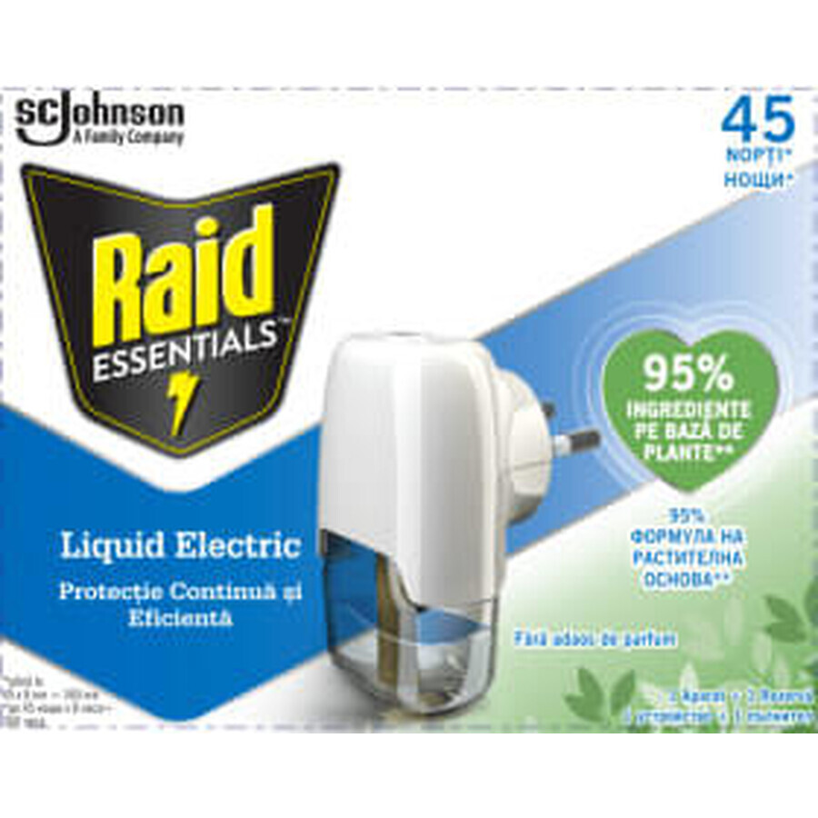 Raid Essentials Electric mosquito repellent, 27 ml