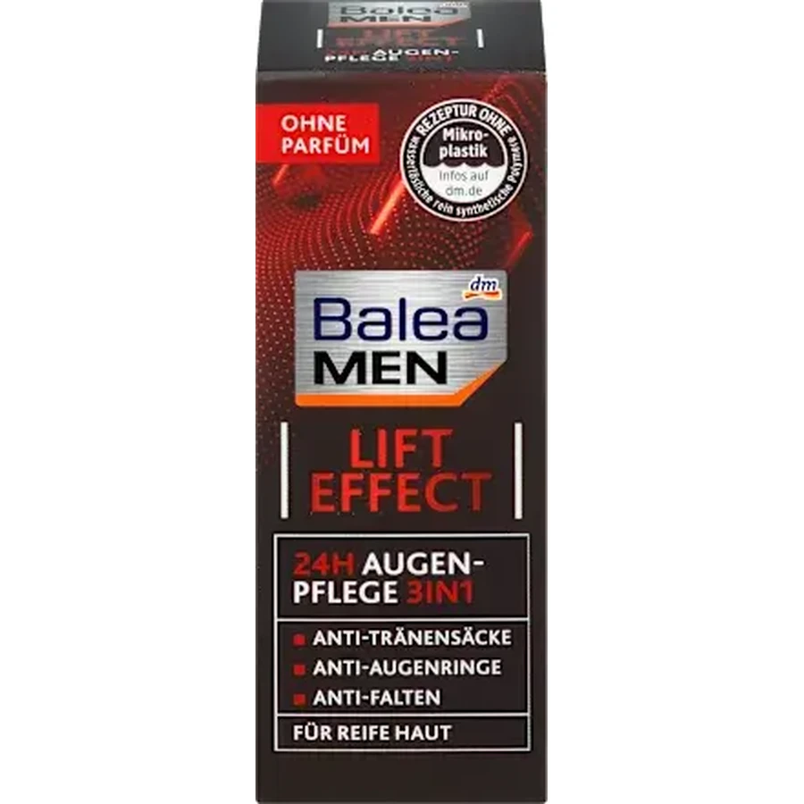Balea MEN Eye Cream Lift Effect 24h 3in1,, 15 ml