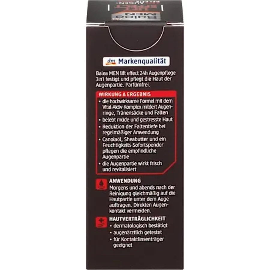 Balea MEN Eye Cream Lift Effect 24h 3in1,, 15 ml