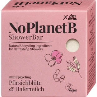 No Planet B Gel de ducha sólido con melocotón y leche de avena, 80 g
