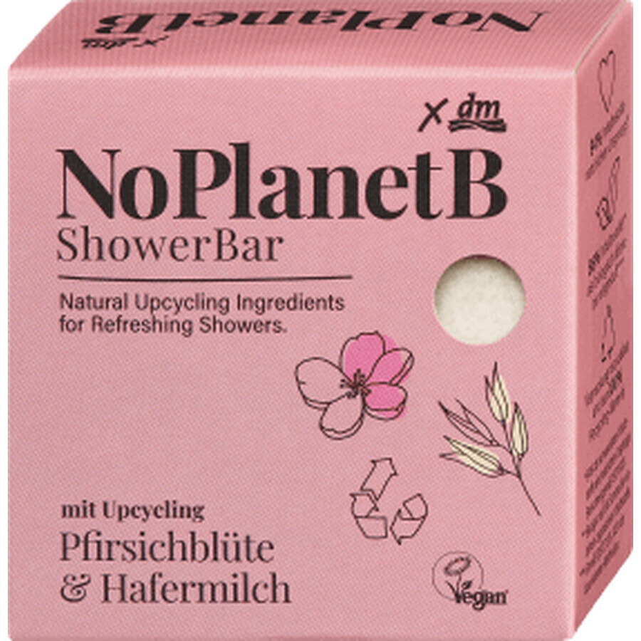 No Planet B Gel de ducha sólido con melocotón y leche de avena, 80 g