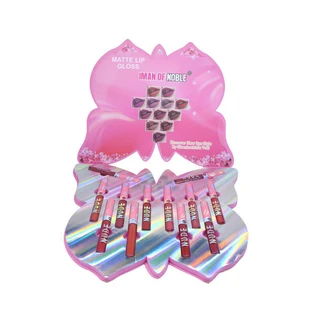 Set 12 rujuri de buze, Iman Of Noble, Nude Matte Lip, Butterfly