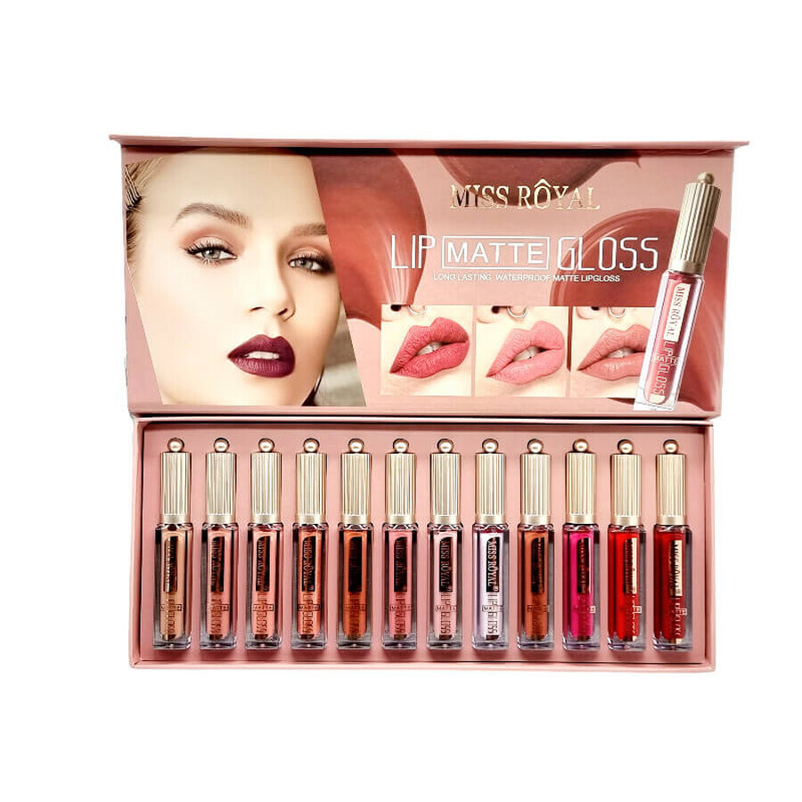Miss Royal Matte Waterproof Lip Lipstick 12er Set
