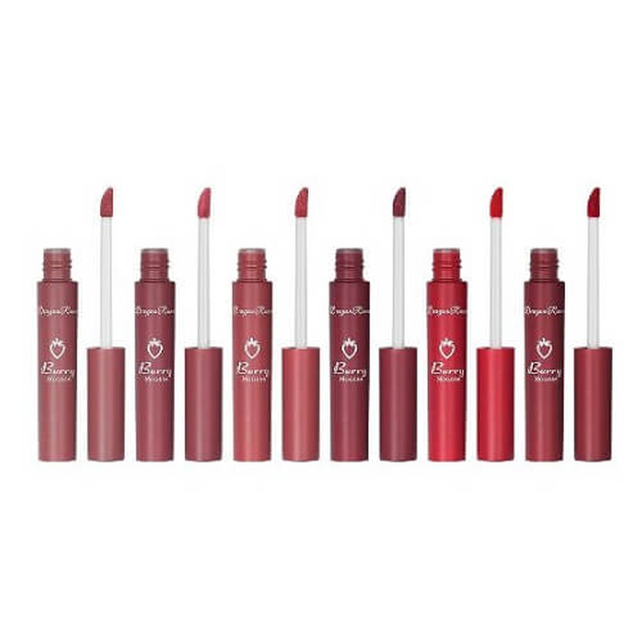 Set de 6 barras de labios líquidas mate, Maquillaje, Mate, Fresa, 02