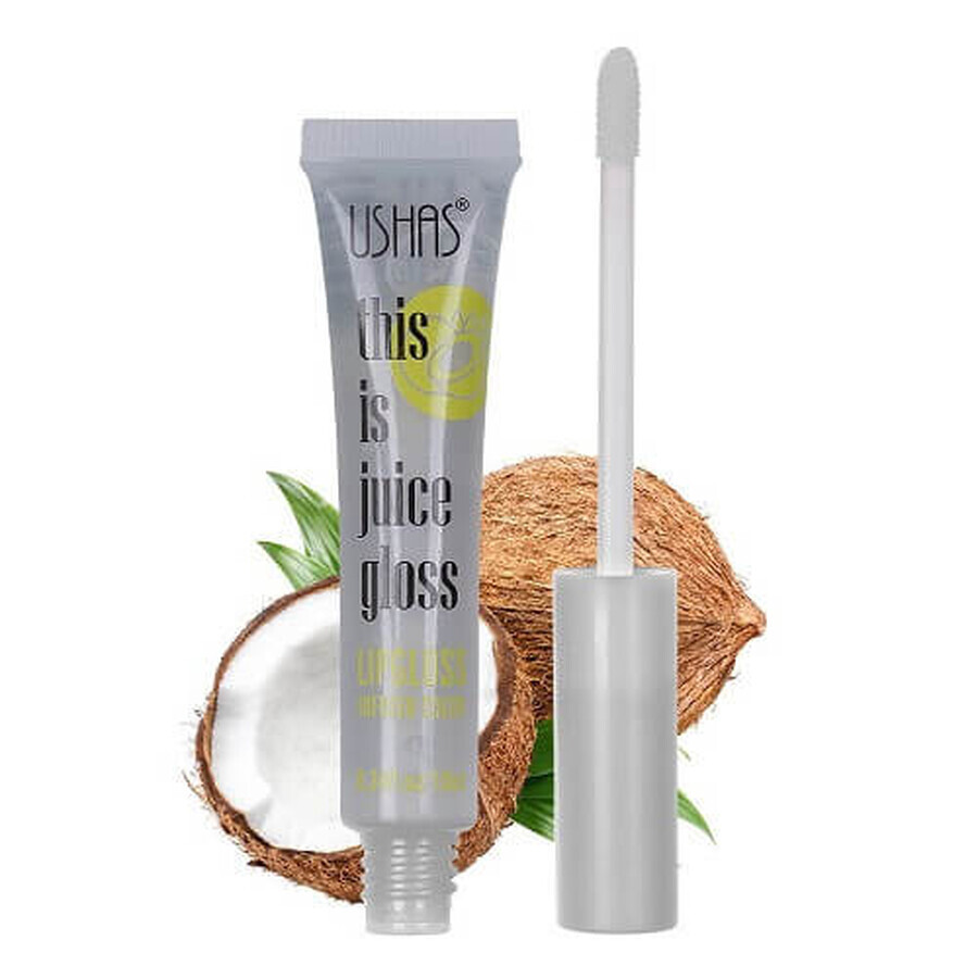 Lip gloss, Ushas, Juice Infused Color, Coconut