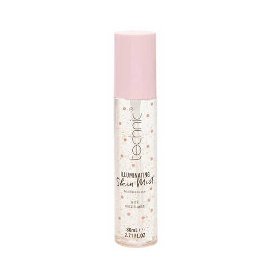 Illuminierendes Make-up-Spray mit Goldpartikeln, Technic, Skin Mist, Gold Flakes, 80 ml