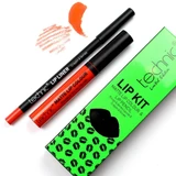 Lipstick and lip pencil set, Technic, Lip Kit, Matte, Wild Child