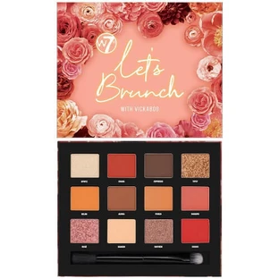 Eye shadow palette, W7, Let's Brunch, With Vickaboo Pressed Pigment, 12 shades