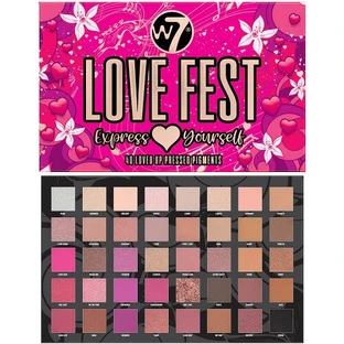 Paleta de sombras de ojos, W7, Love Fest, Express Yourself, 40 tonos