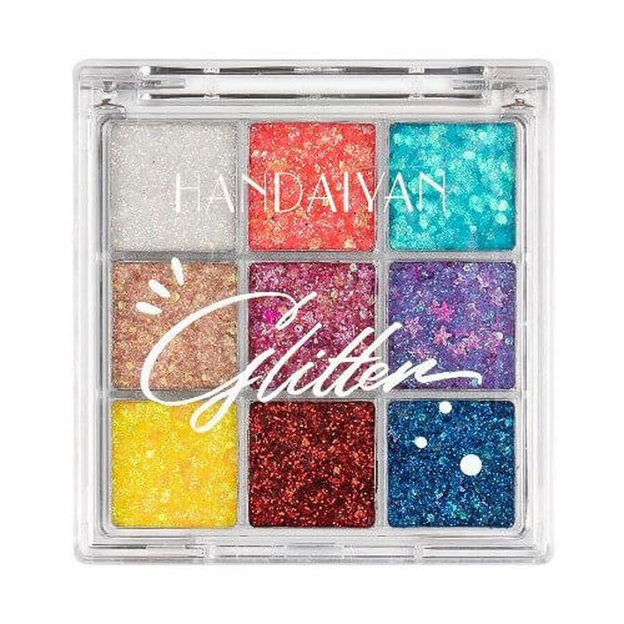 Glitter Eyeshadow Kit, Handaiyan, 9 colors, 02