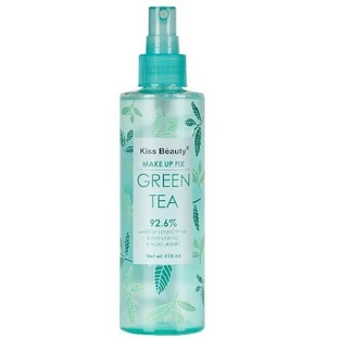 Spray Fijador de Maquillaje, Kiss Beauty, Té Verde, Fijador de Maquillaje, 220 ml