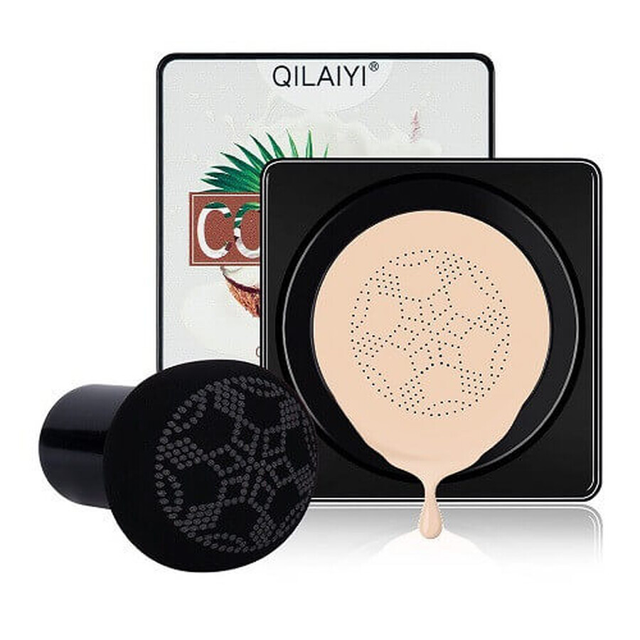 Air Cushion CC Cream Foundation, Make-up, Kokosnoot, 01 Ivoor, 15 g, met kwast