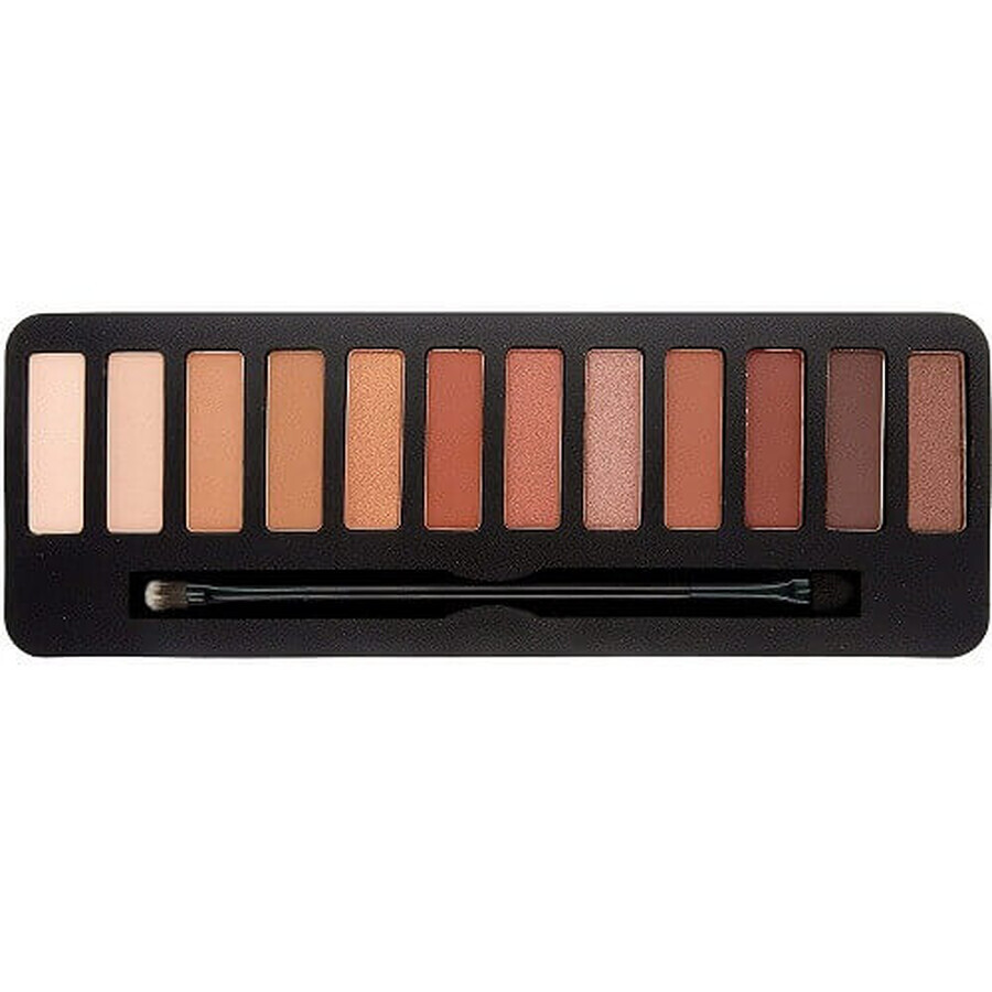 Paleta de sombras de ojos, W7, Neutrals On Fire, Blazin, 12 tonos