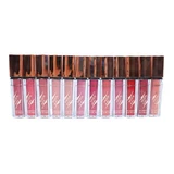 Set of 12 Matte Liquid Lipsticks with magnifying effect, Mary Matte, Fashion Nude Waterproof, Resistant