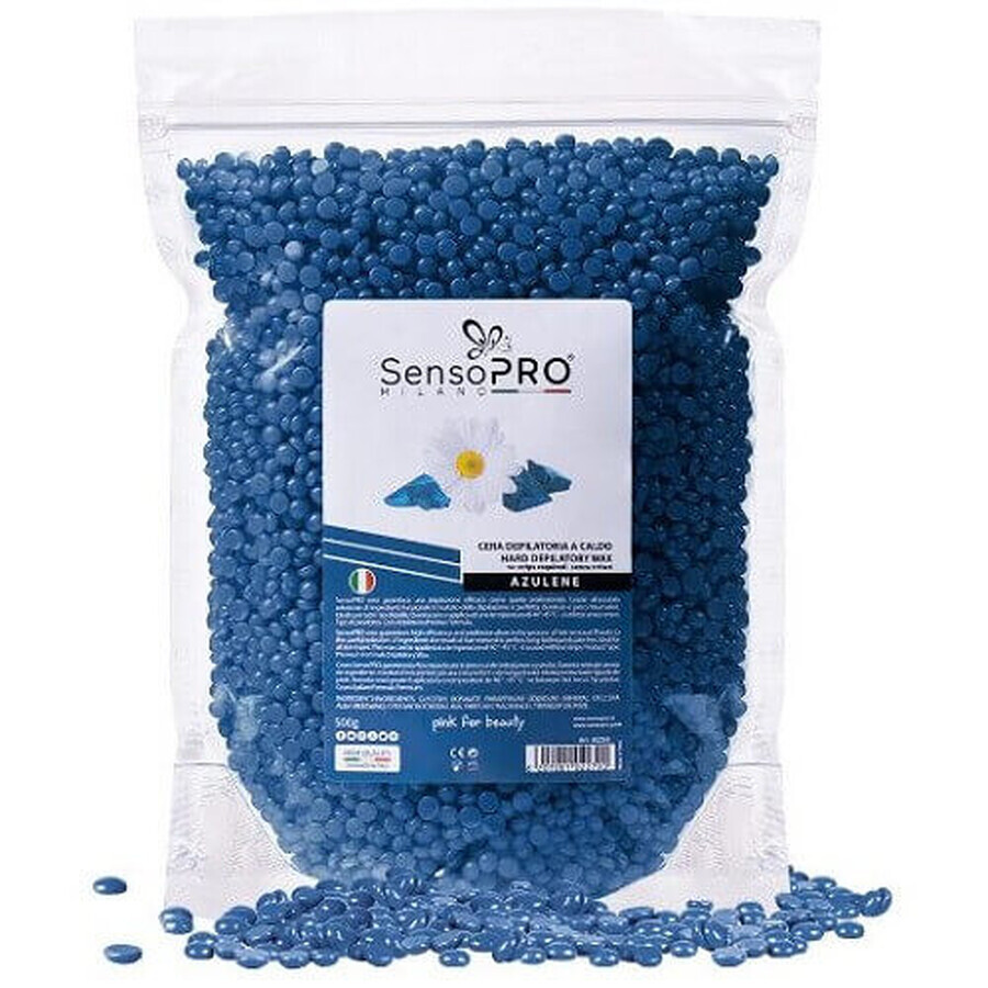 Elastische epileerwas, korrels, SensoPro, Azuleen, 500 g