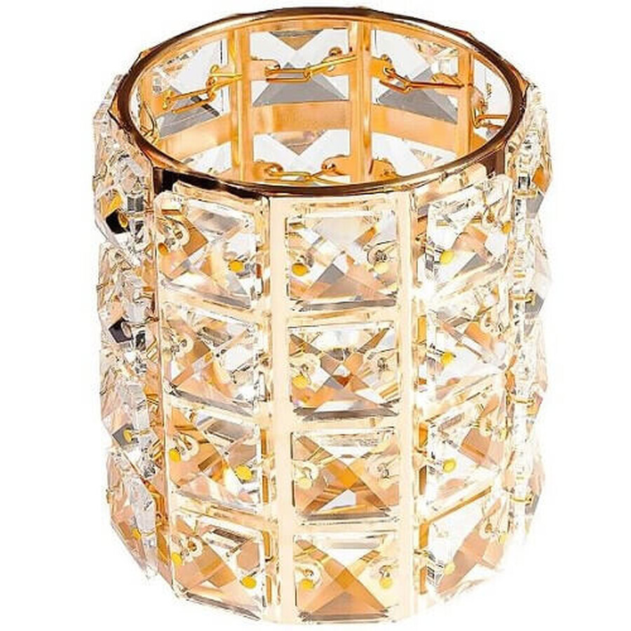 Make-up brush holder, Luxorise, Crystal, Gold