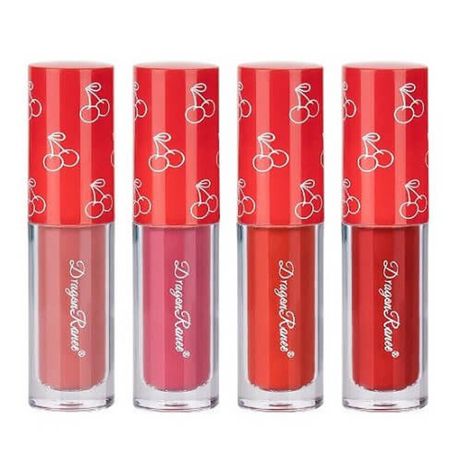 Set di 4 rossetti liquidi opachi, Ranee, Cherry, Matte, D