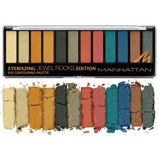 Paleta de sombras de ojos, Manhattan, Eyemazing Palette, 12 colores, 007 Jewel Rocks Edition