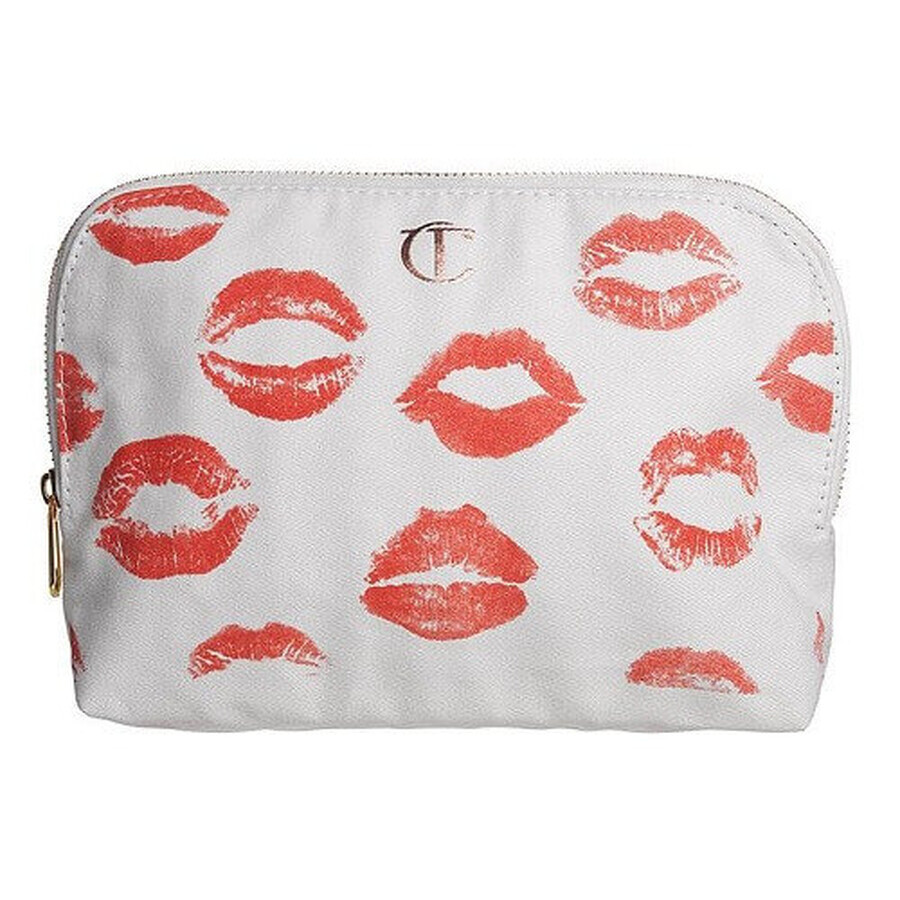 Portfard Cosmetics, Charlotte Tilbury, Lip Print Canvas Makeup Bag