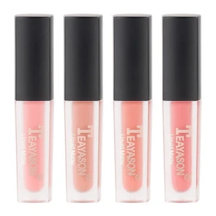 Set van 4 Liquid Lipsticks Mat, Teayason, Mat, Baby Got Peach