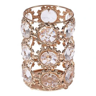 Luxorise Porta Brochas de Maquillaje, Luxorise, Diamante, Oro