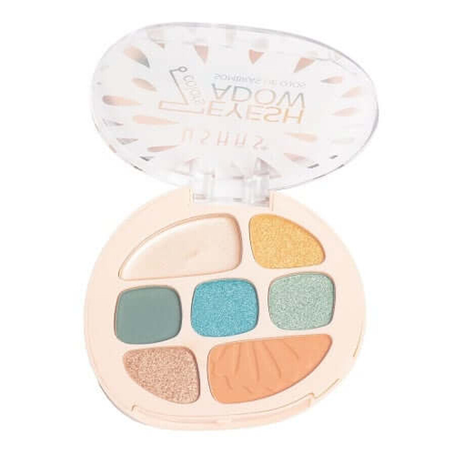 Colorete para párpados, Ushas, 7 colores, Verde, 05