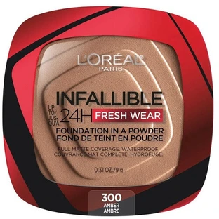 Poudre pour le visage, Loreal, Infallible 24H Fresh Wear, Fond de teint en poudre, 300 Amber, 9 g