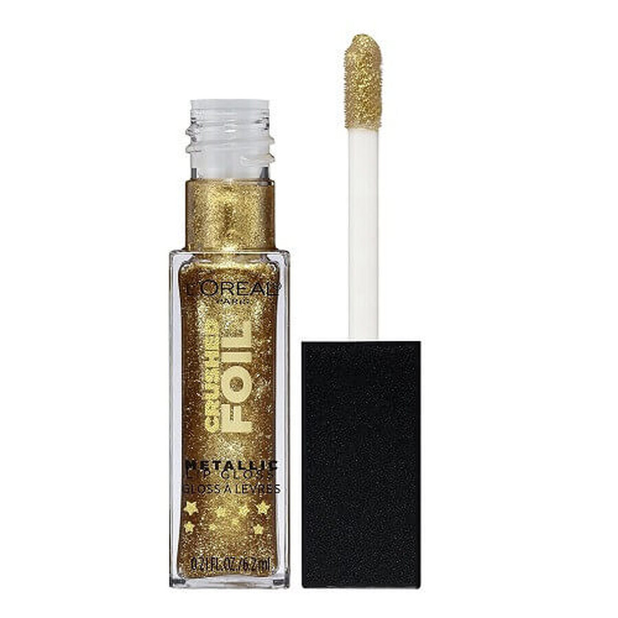 Glossy Lip Gloss, Loreal, Crushed Foil Metallic Gloss, 14 Mirrored