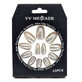Set di 12 unghie finte glitterate, VV Meijiaer, argento